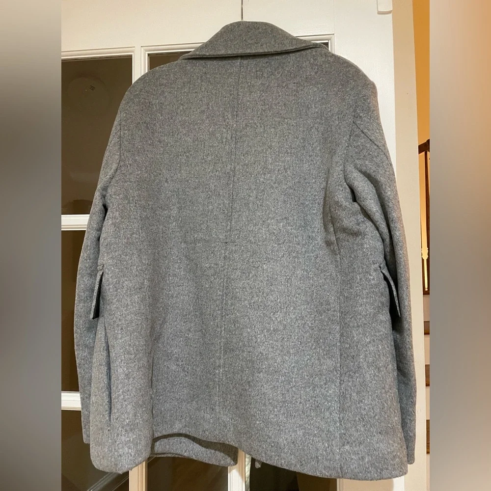 Club Monaco Relaxed Grey Pea Coat - Picture 9 of 9